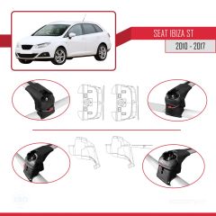 Seat Ibiza ST 2010-2017 Arası ile uyumlu ACE-2 Ara Atkı Tavan Barı GRİ