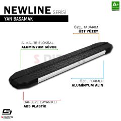 S-Dizayn Renault Kangoo 2 Uzun Şase NewLine Aluminyum Yan Basamak 223 Cm 2008-2020 A+ Kalite