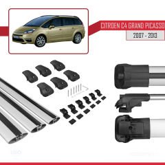 Citroen C4 Grand Picasso 2007-2013 Arası ile uyumlu ACE-1 Ara Atkı Tavan Barı GRİ 3 ADET BAR