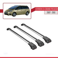 Citroen C4 Grand Picasso 2007-2013 Arası ile uyumlu ACE-1 Ara Atkı Tavan Barı GRİ 3 ADET BAR