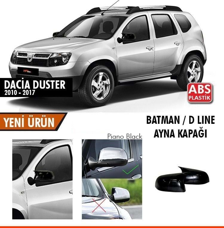 Duster 1 Uyumlu Batman Yarasa Ayna Kapağı Piano Black / 2010-2017