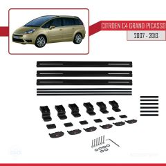 Citroen C4 Grand Picasso 2007-2013 Arası ile uyumlu Basic Model Ara Atkı Tavan Barı SİYAH 3 ADET