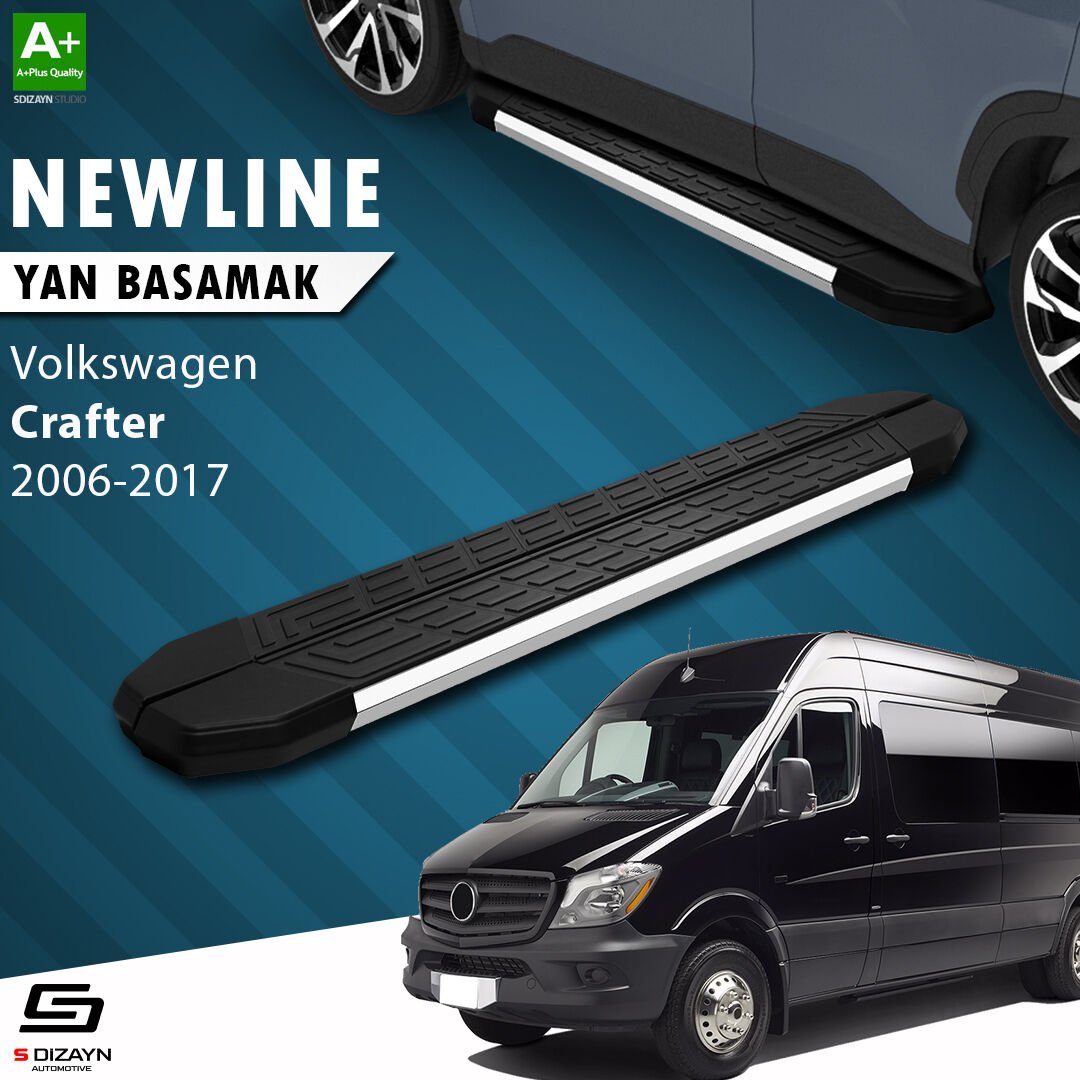 S-Dizayn VW Crafter Van NewLine Krom Yan Basamak 263 Cm 2006-2017 A+ Kalite