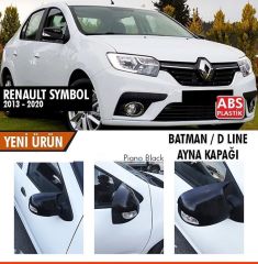 Renault Symbol Uyumlu (2013-2020) Batman Yarasa Ayna Kapağı (Piano Black)