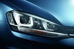 Volkswagen Golf Uyumlu 7Mk7 2012 - 2018 U LED Far Silver Hareketsiz