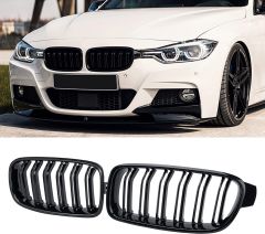 Bmw 3 Uyumlu Serisi F30 2012-2018 M3 Böbrek (Panjur) Piano Black