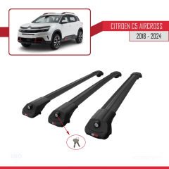 Citroen C5 Aircross 2018 ve Sonrası ile uyumlu ACE-1 Ara Atkı Tavan Barı SİYAH 3 ADET BAR