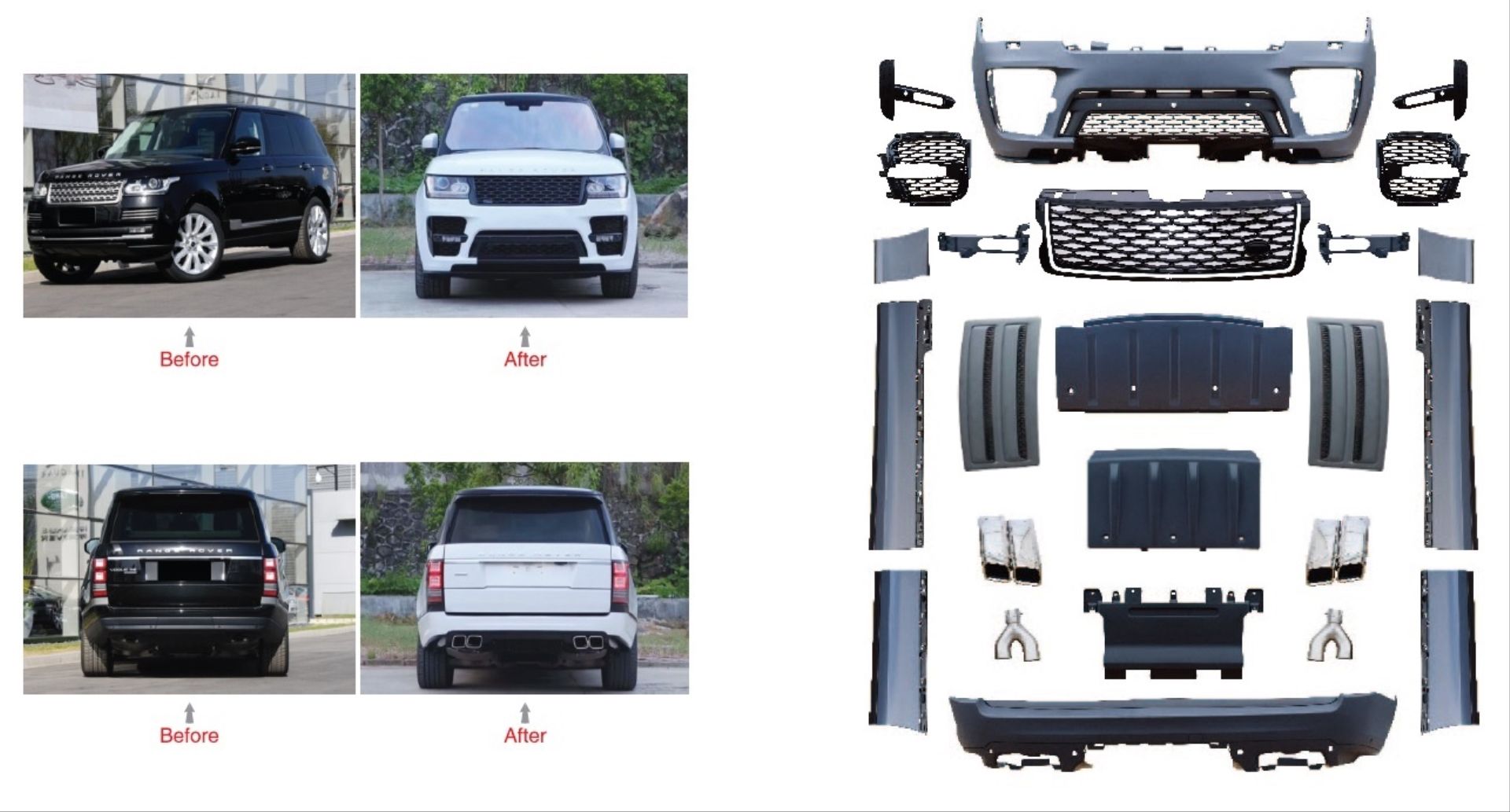 Range Rover Uyumlu Vogue L405 Svo Body Kit (2013-2017)