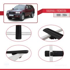 Vauxhall Frontera 1999-2004 Arası ile uyumlu Basic Model Ara Atkı Tavan Barı SİYAH 3 ADET