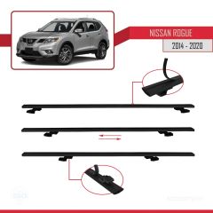 Nissan Rogue 2014-2020 Arası ile uyumlu Basic Model Ara Atkı Tavan Barı SİYAH 3 ADET