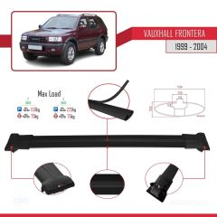 Vauxhall Frontera 1999-2004 Arası ile Uyumlu FLY Model Ara Atkı Tavan Barı SİYAH