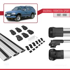 Vauxhall Frontera Sport 1992-1998 Arası ile uyumlu ACE-1 Ara Atkı Tavan Barı GRİ 3 ADET BAR