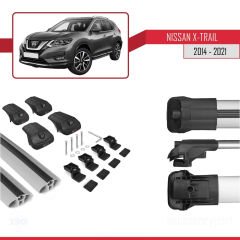 Nissan X-Trail 2014-2021 Arası ile uyumlu ACE-1 Ara Atkı Tavan Barı GRİ