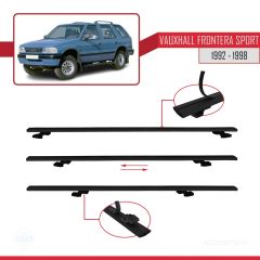 Vauxhall Frontera Sport 1992-1998 Arası ile uyumlu Basic Model Ara Atkı Tavan Barı SİYAH 3 ADET