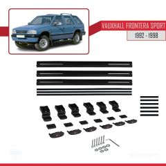 Vauxhall Frontera Sport 1992-1998 Arası ile uyumlu Basic Model Ara Atkı Tavan Barı SİYAH 3 ADET