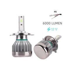 Led Far Ampulü H1-3500Lmx2-30W-12V Buz Mavisi / Laam700