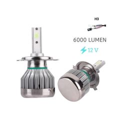 Led Far Ampulü H3-3500Lmx2-30W-12V Buz Mavisi / Laam701