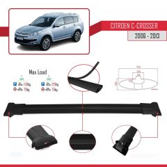 Citroen C-Crosser 2006-2013 Arası ile uyumlu FLY Model Ara Atkı Tavan Barı SİYAH