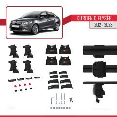 Citroen C-Elysee 2012-2023 Arası ile uyumlu ACE-4 Ara Atkı Tavan Barı SİYAH