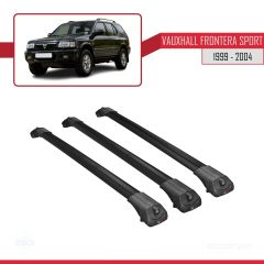 Vauxhall Frontera Sport 1999-2004 Arası ile uyumlu ACE-1 Ara Atkı Tavan Barı SİYAH 3 ADET BAR