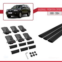 Vauxhall Frontera Sport 1999-2004 Arası ile Uyumlu FLY Model Ara Atkı Tavan Barı SİYAH 3 ADET BAR