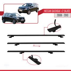 Nisssan Qashqai +2 (NJ10) 2008-2013 Arası ile uyumlu Basic Model Ara Atkı Tavan Barı SİYAH 3 ADET