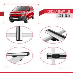 Citroen Dispatch 2019 ve Sonrası ile uyumlu Basic Model Ara Atkı Tavan Barı GRİ 3 ADET