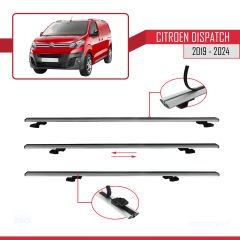 Citroen Dispatch 2019 ve Sonrası ile uyumlu Basic Model Ara Atkı Tavan Barı GRİ 3 ADET