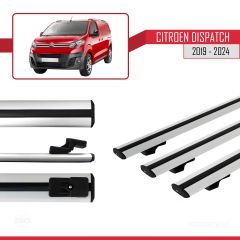 Citroen Dispatch 2019 ve Sonrası ile uyumlu Basic Model Ara Atkı Tavan Barı GRİ 3 ADET