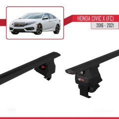 Honda Civic X (FC) Sedan 2016-2021 Arası ile uyumlu ACE-4 Ara Atkı Tavan Barı SİYAH