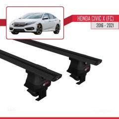 Honda Civic X (FC) Sedan 2016-2021 Arası ile uyumlu ACE-4 Ara Atkı Tavan Barı SİYAH