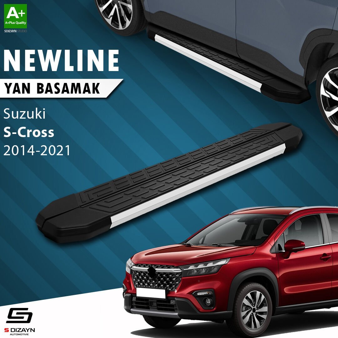 S-Dizayn Suzuki SX4 2 S-Cross NewLine Aluminyum Yan Basamak 173 Cm 2014-2021 A+ Kalite