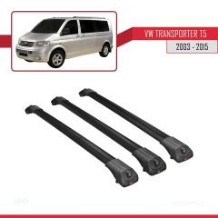 Volkswagen (T5) 2003-2015 Arası ile uyumlu ACE-1 Ara Atkı Tavan Barı SİYAH 3 ADET BAR