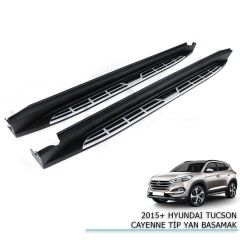 Hyundai Tucson Uyumlu 2015 - Oto Koruma Yan Basamak Oem Square Style