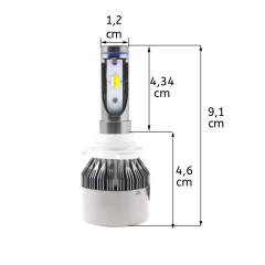 Led Far Ampulü Çift Renk Sarı/Beyaz H3-36W-4800Lm-12V / Laam489-1