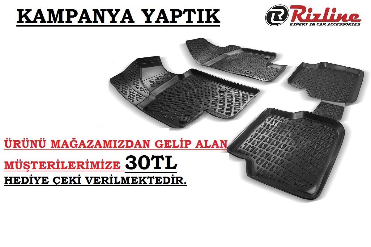 Audi A6 Uyumlu 3D Havuzlu Paspas Rizline 2014 Ve Sonrası Drs Tunıng