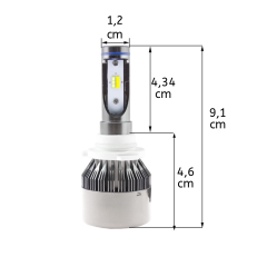 Led Far Ampulü Çift Renk Sarı/Beyaz H8-36W-4800Lm-12V / Laam495-1