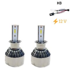 Led Far Ampulü Küçük Kasa Beyaz H3/36W /4800Lm /12 / Laam901