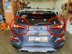 Hyundai Kona Uyumlu Stop Kaplama - Krom