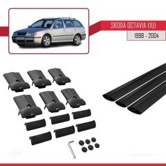 Skoda Octavia (1U) 1998-2004 Arası ile Uyumlu FLY Model Ara Atkı Tavan Barı SİYAH 3 ADET BAR