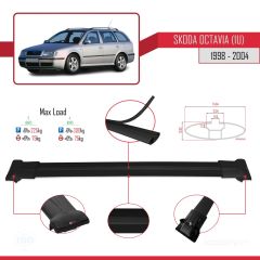 Skoda Octavia (1U) 1998-2004 Arası ile Uyumlu FLY Model Ara Atkı Tavan Barı SİYAH 3 ADET BAR