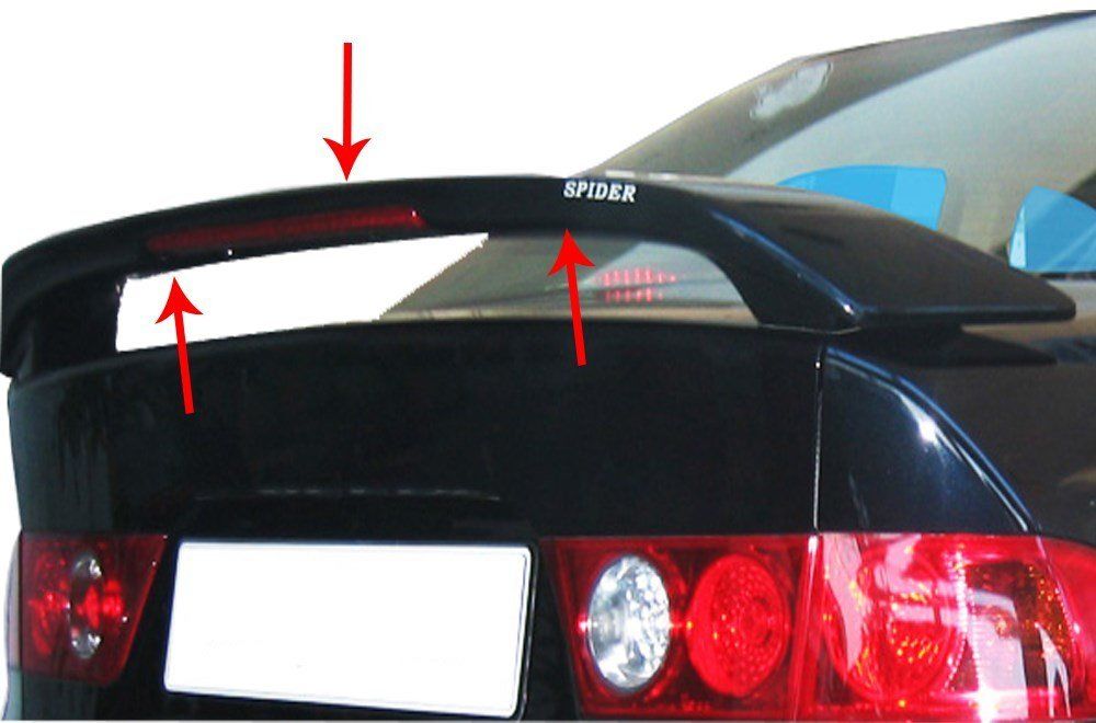 Honda Accord Uyumlu 7 Spoiler Bagaj Yüksek (Işıklı) Fiber 2003-2007