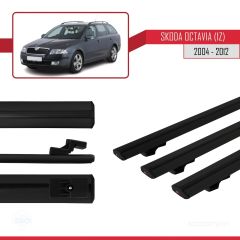 Skoda Octavia (1Z) 2004-2012 Arası ile uyumlu Basic Model Ara Atkı Tavan Barı SİYAH 3 ADET