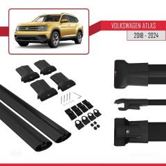 Volkswagen Atlas 2018 ve Sonrası ile Uyumlu FLY Model Ara Atkı Tavan Barı SİYAH