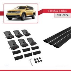 Volkswagen Atlas 2018 ve Sonrası ile Uyumlu FLY Model Ara Atkı Tavan Barı SİYAH 3 ADET BAR