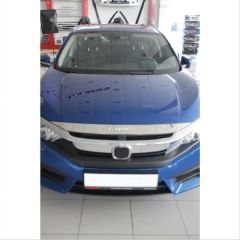 Honda Civic Uyumlu Fc5-Fk7 2016-2020 Ön Panjur Üst Kaplama Nikelaj