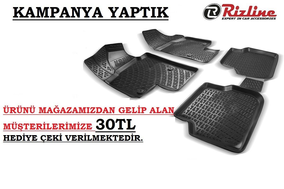 Rizline Land Uyumlu Rover Evoque 3D Havuzlu Paspas Ücretsiz Kargo