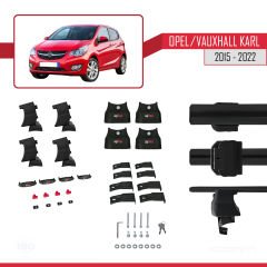 Opel / Vauxhall Karl 2015-2022 Arası ile uyumlu ACE-4 Ara Atkı Tavan Barı SİYAH