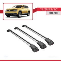 Volkswagen Atlas 2018-2023 ile uyumlu ACE-1 Ara Atkı Tavan Barı GRİ 3 ADET BAR