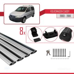 Volkswagen Caddy 2003-2010 Arası ile uyumlu ACE-1 Ara Atkı Tavan Barı GRİ 4 ADET BAR